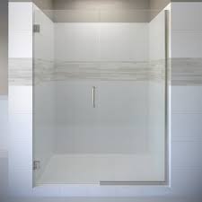 Celesta 58 0625 In To 59 In W Frameless Pivot Brushed Nickel Shower Door