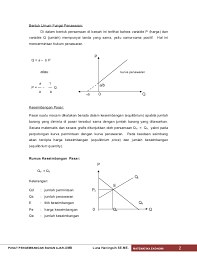 Rumusnya sudah, sekarang waktunya latihan soal. Permintaan Dan Penawaran