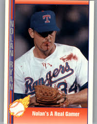 Nolan ryan rookie cards, in psa 9 mint condition, are selling for over $28,000 in today's market, which may seem like a lot. 1991 Pacific Ryan Texas Express I 92 Nolan S A Real Gamer Bloody Lip And Blood All O Nm Mt