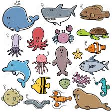 Vector Illustration Of Sea Animals Cartoon Royalty Free Cliparts Vectors And Stock Illustration Image 32876003