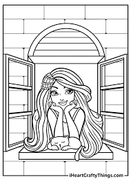 Barbie face coloring page 01 | wecoloringpage Barbie Coloring Pages All New And Updated For 2021