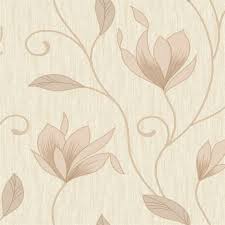 Blue and cream floral wallpaper 4. 2834 M0868 Anais Cream Floral Trails Wallpaper Boulevard