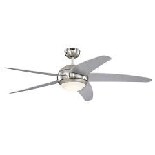Ceiling fans without lights (149). Westinghouse Bendan Led 132 Cm Five Blade Indoor Ceiling Fan Satin Chrome Finish With Hammered Acce
