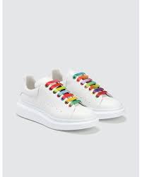 Alexander Mcqueen Rainbow Lace Oversized Sneaker In White For Men Lyst