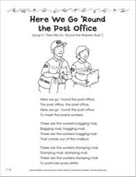 Here We Go Round The Post Office Content Building Learning Song Post Office Activities Post Office Community Helpers Preschool