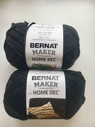 Black Bernat Maker Home Decor Yarn 2 Skeins Etsy Yarn Plant Hanger Etsy Shop Owner