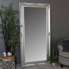 Shop pottery barn for decorative mirrors that feature simple designs and easy style. Melody Maison Extra Large Ornate Silver Wall Floor Leaner Mirror 100cm X 200cm Buy Online In Bahamas At Bahamas Desertcart Com Productid 111492989