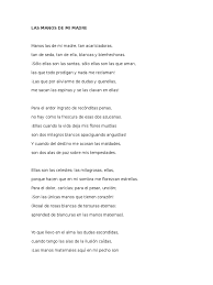 Papá, palabra corta de significado extenso. Poema Las Manos De Mi Madre Mario Benedetti