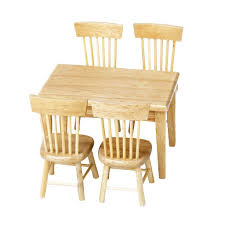 5pcs Wooden Dining Table Chair Model Set 1 12 Dollhouse Miniature Furniture Tables Amazon C Dining Table Chairs Miniature Furniture Dining Room Table Chairs
