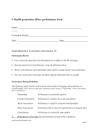 Maybe you would like to learn more about one of these? Health Promotion Officer Performance Appraisal