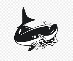 Gambar kartun ikan paus hitam putih. Hiu Kartun Hitam Dan Putih Gambar Png