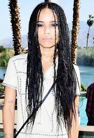 Hair Styles 2017 2018 Zoe Kravitz S Gorgeous Thin Braids Discovred By Byrdie Beauty Hair Box Braids Hairstyles Sac Stilleri Sac Orgusu Stilleri