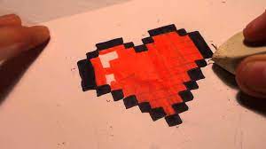 Coeur pixel pixel art facile feuille petit carreau dessin petit carreau coloriage pixel dessin pixel tissage de perles broderie pixel art licorne. Coeur Dessin Pixel Art Youtube