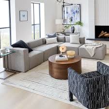 Back in the fall, i ordered the outerbanks sectional from arhaus in a beautifully textured blue & cream checked fabric (called ponder lakeland) and it was delivered just a few days after christmas. 13 Modular Pit Sectionals That Will Help You Live Your Comfiest Life Inspired Design Talk