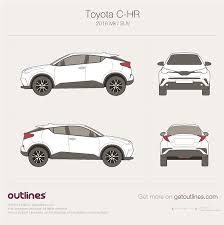 Nintendo switch support for toyota chr. 2016 Toyota C Hr Suv Drawings Download Vector Blueprints Outlines