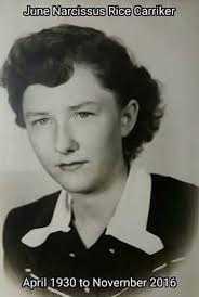 June Narcissus Rice Carriker (1930-2016): homenaje de Find a Grave