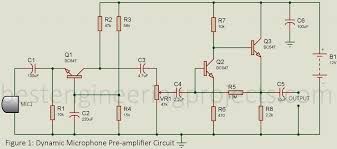 Dynamic Microphone Pre Amplifier Circuit Amplifier Microphone Audio Amplifier