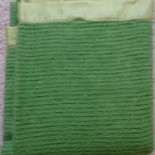 Pacific coast satin trim down blanket cream color queen or twin size. Jcpenney Bedding Vintage Satin Trim Acrylic Blanket Green Waffle Poshmark