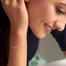 Entwined Diamond Infinity Heart Bracelet