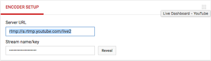 In the videon web ui, first go to encoder control and underneath the outputs section on the left hand side bar, click one of the three rtmp outputs 2. Restream To Youtube Red5 Pro Server Red5 Pro Docs