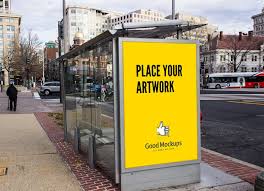 Free Outdoor Advertising Busstop Mockup Psd Outdoor Advertising Mockup Psd Mockup