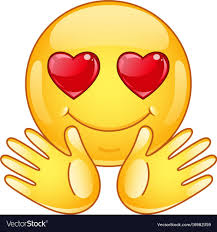 In Love Emoticon With Open Hands Isolated Vector Illustration On White Background Download A Free Preview Or High Love Emoticon Emoticon Love Emoji Wallpaper