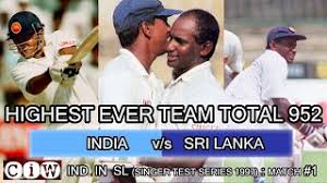 Eleven runs from the over and india just need 7 runs to win the match. Sri Lanka 952 6 Highest Score In The History Of Cricket Vs India 1st Test Colombo 1997 Youtube