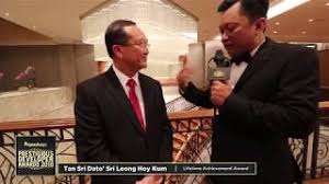 Lihat profil tan sri leong kum di linkedin, komuniti profesional yang terbesar di dunia. Property Awards Pipda 2018 Lifetime Achievement Recipient Tan Sri Dato Sri Leong Hoy Kum Youtube