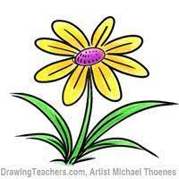 Draw the basic features of the flower. Cartoon Flower How To Draw A Flower Step By Step Cartoon Flowers Flower Drawing Tutorials Flower Drawing