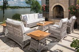 Collection Lloyd Flanders Premium Outdoor Furniture In All Weather Wicker Woven Vinyl And Teak In 2020 Outdoor Seating Set Outdoor Furniture Wicker Patio Set