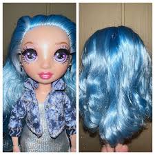 Rainbow High Custom Doll Hair Dyed One of a Kind OOAK Bella Parker Light  Blue