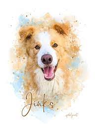 Turn Your Pet Photo In Artistic Watercolor Portrait Zero Shipping Charges Digital Delivery To You Custom Pet Portraits Pet Portraits Custom Dog Portraits