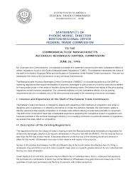 FTC Staff Comment Before the Massachusetts Alcoholic Beverages Control  Commission Concerning the Liquor Price Posting Rule