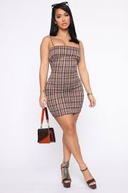 Those Days Are Over Plaid Mini Dress Rust In 2020 Mini Dress Rust Dress Business Outfits Women