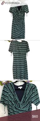 Dressbarn Jones Studio Women S Teal Navy Blue Faux Nwt Clothes Design Shopping Womens Dresses Plus Fashion