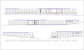 Barcelona Pavilion Plan Dwg Project To Render Barcelona Pavilion Using Revit