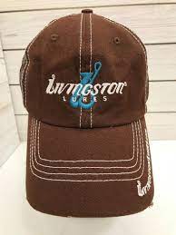 Fishing Hat Mesh Snapback Livingston Lures Strap Back Brown Cap Fish Hook Hats Unknown Truckerhat Fishing Hat Fishing Sweatshirts Stocking Cap