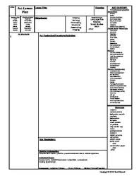 Art Lesson Plan Format Includes Blank Section For State Standards Art Lesson Plans Art Classroom Art Classroom Management