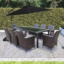 Maybe you would like to learn more about one of these? Garden Patio Furniture Grey Rattan Dining Table With Glass Top 8 Seater Large Outdoor Garden Furniture Garden Patio