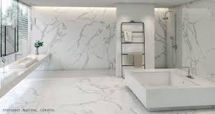 You can typically use floor tiles on the wall, but you have to consider where you are using them and the weight of the tiles. Bathroom Ceramic Tiles Turn Your Bathroom Walls Into A Focal Point