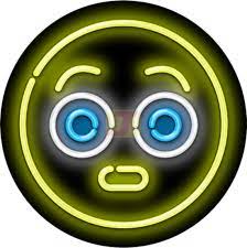 Surprised Face Emoji Neon Sign Neon Signs Surprise Face Emoji