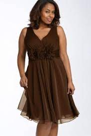 Robe Courte Grande Taille Pour Mariage Col V En Tencel Robedesoireecourte Fr