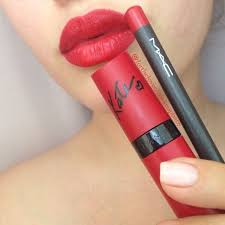 Rimmel Kate Matte Lipstick In Kiss Of Life 111 Mac Cherry Lip Liner With Rimmel Kate Moss Kiss Of Life Lipstick Lipstick Shades Beauty Makeup Makeup Gorgeous Makeup
