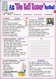 At The Tall Tower Hotel 2 English Teaching Materials Teaching English English For Tourism