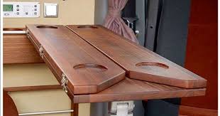 Clever Folding Table In Mercedes Sprinter Camper Van From Cs Independent Mercedes Sprinter Camper Van Sprinter Camper Camper Van Conversion Diy