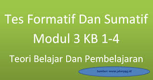 Penilaian formatif dan sumatif : Tes Formatif Dan Sumatif Modul 3 Kb 1 4 Teori Belajar Dan Pembelajaran Jalurppg Id