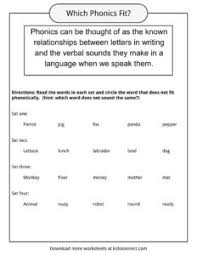 Printable phonics worksheets and flash cards: Phonics Table Worksheets Examples Definition For Kids
