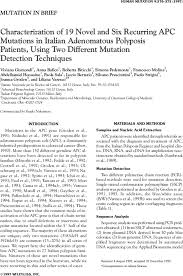 Ok how can i register online? Characterization Of 19 Novel And Six Recurring Apc Mutations In Italian Adenomatous Polyposis Patients Using Two Different Mutation Detection Techniques Gismondi 1997 Human Mutation Wiley Online Library