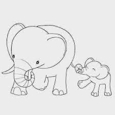 Indian elephant baby and mother coloring page from elephants category. Mom And Baby Elephant Coloring Page Novocom Top