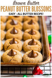 Brown Butter Is The Secret That Makes These The Best Peanut Butter Blossom Cooki Peanut Butter Blossom Cookies Peanut Butter Recipes Best Peanut Butter Cookies